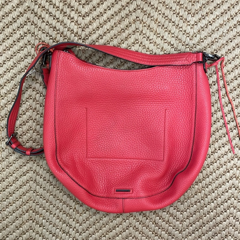 Rebecca Minkoff  Red Pebbles Leather Hobo Shoulder Bag
